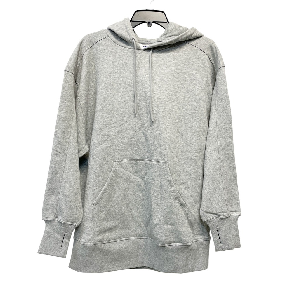 JoyLab Women's Gray Cotton Blend Pullover Long Sleeve Hoodie Sweatshirt Size S